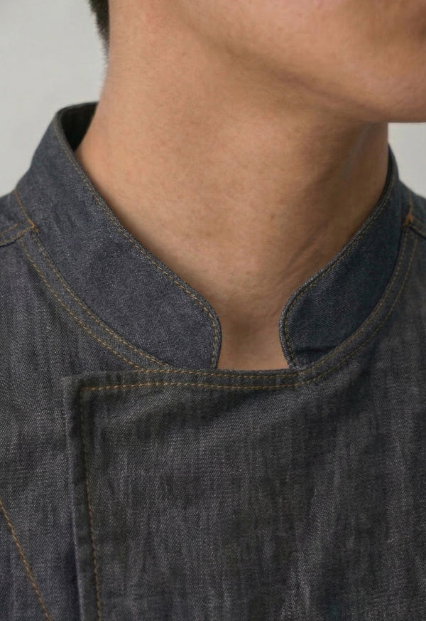 Chaqueta Chef Manga 3/4 en Gabardina Jean - Unisex 200