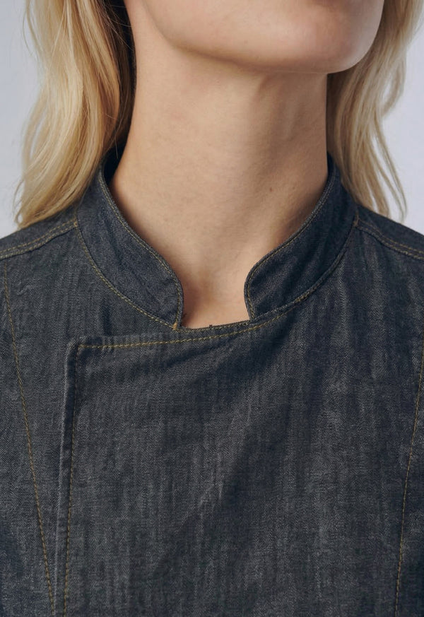 Chaqueta Chef Manga 3/4 en Gabardina Jean - Unisex 200