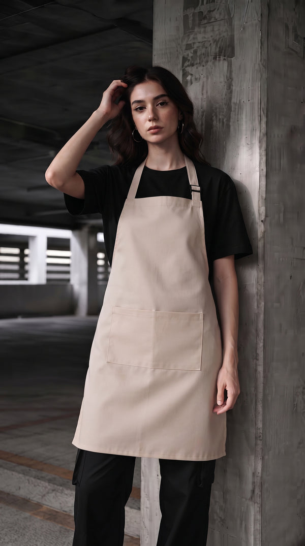 Delantal Peto en Dril Beige | Concrete Kitchen