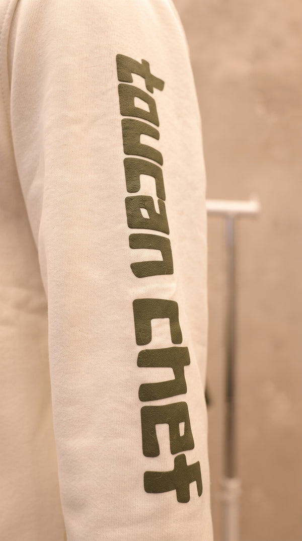 Hoodie Estampado Marfil