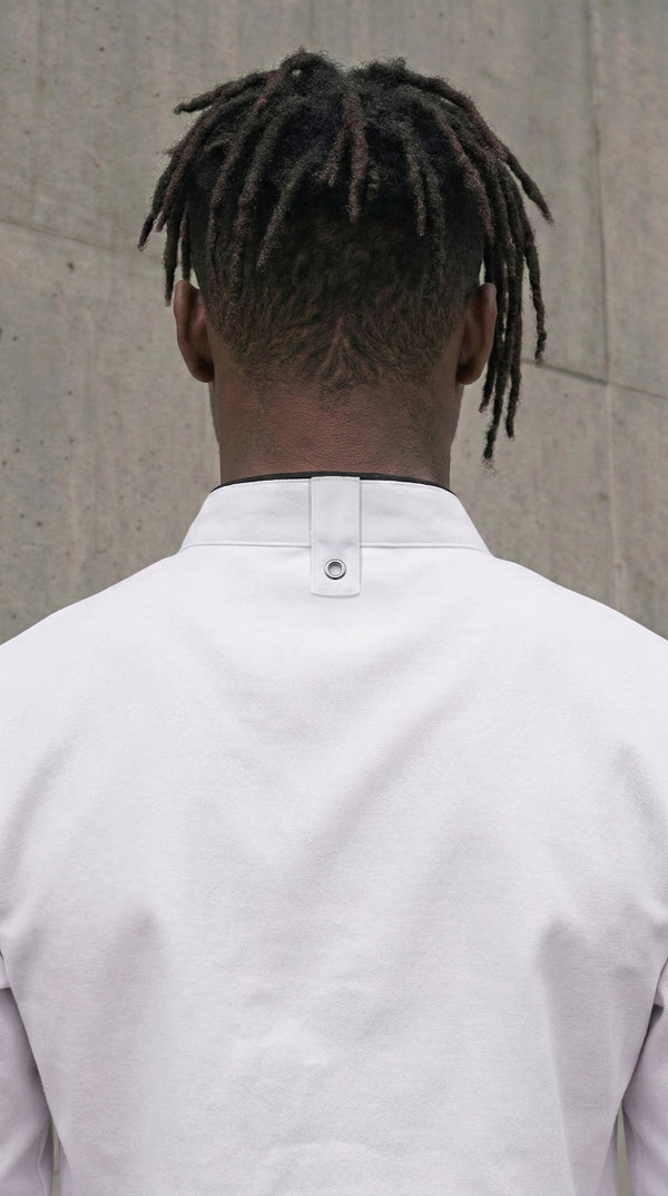 Chaqueta Chef Gabardina Manga 3/4 Blanca Hombre