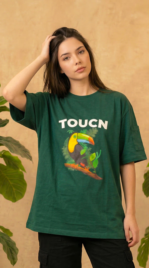 Camiseta T-Shirt Estampado Verde Bosque