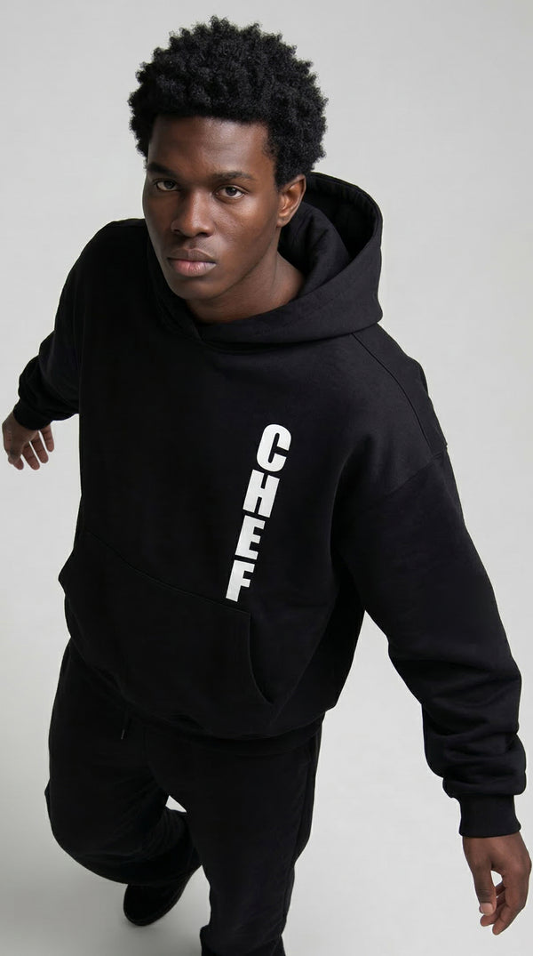 Hoodie Estampado Negro