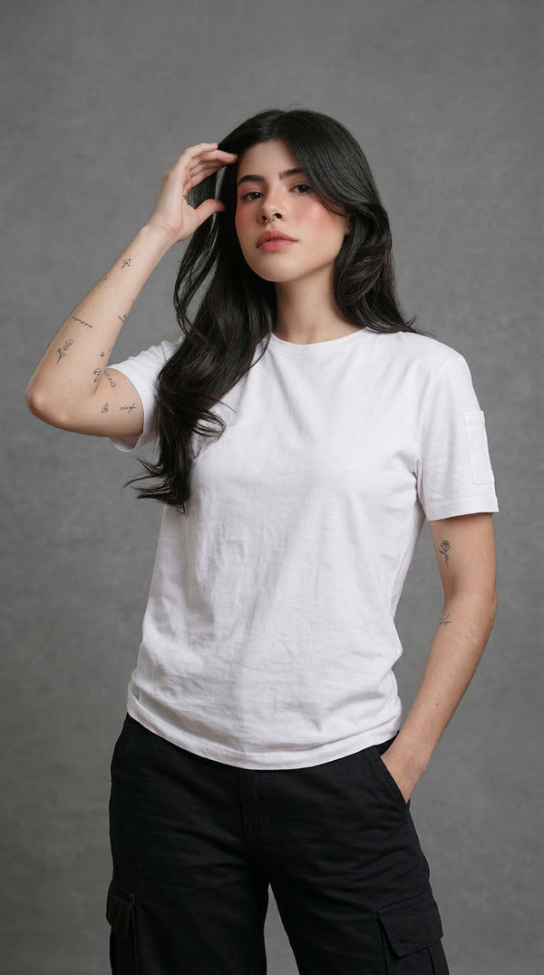 Camiseta T-Shirt Sin Estampado Blanca | Monochrom