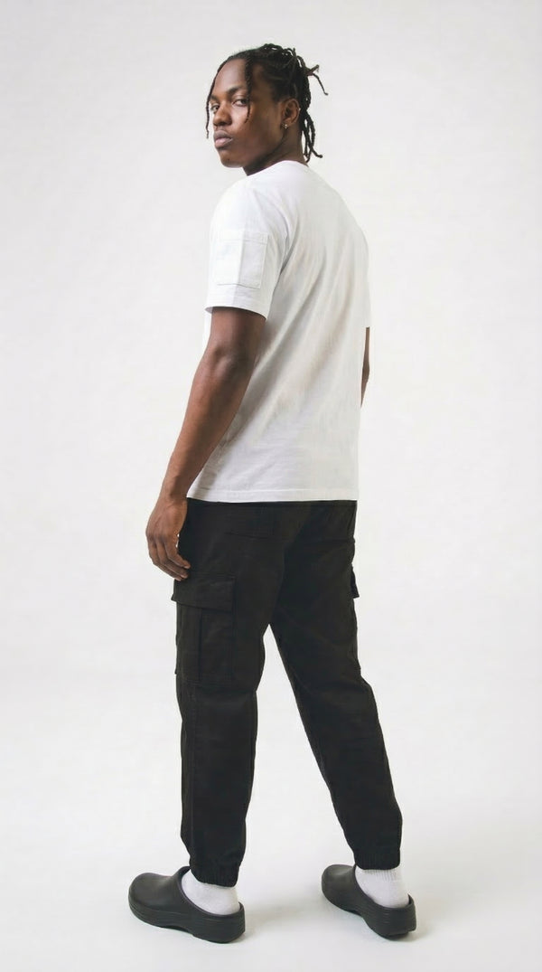 Pantalón Cargo Dril Jogger Unisex Negro