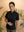 Camisa Chef Gabardina Manga Corta Negra