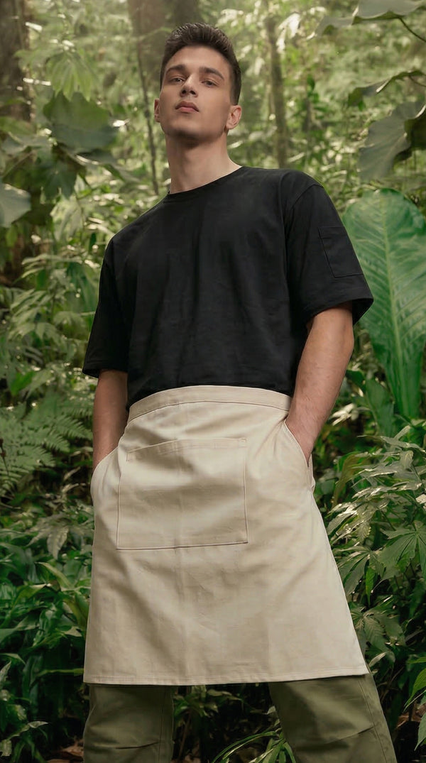 Delantal Media Cintura Dril Beige | Jungle to Street
