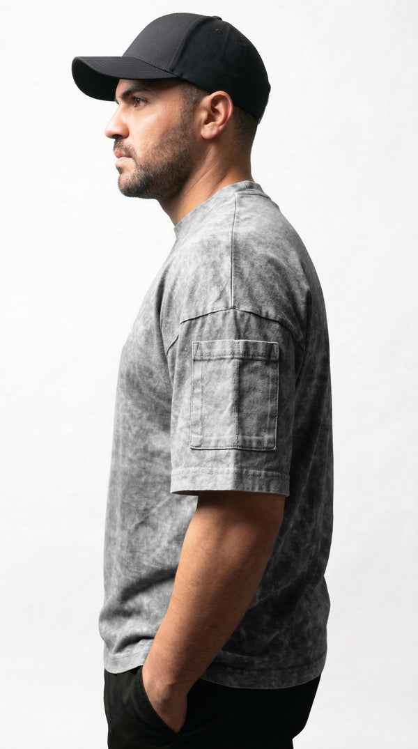Camiseta T-Shirt Estampado Gris Claro