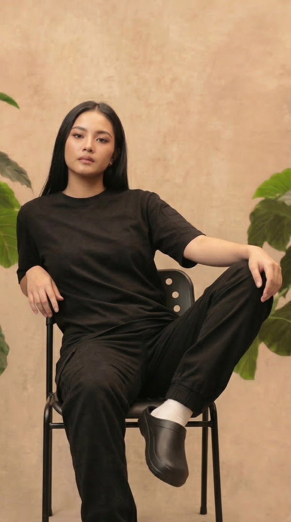 Pantalón Cargo Dril Jogger Unisex Negro | Jungle to Street