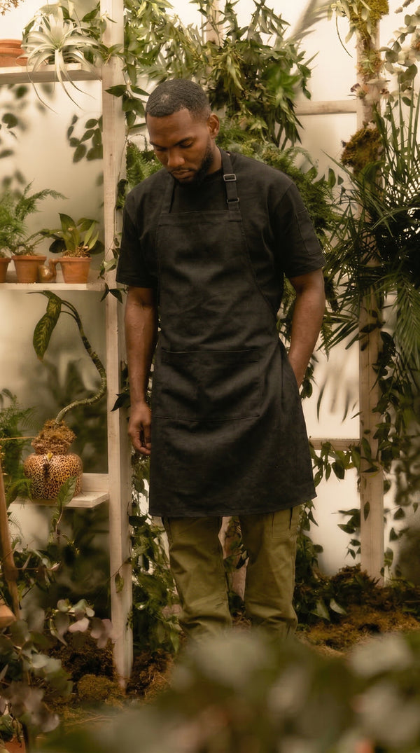 Delantal Peto en Dril Negro | Jungle to Street