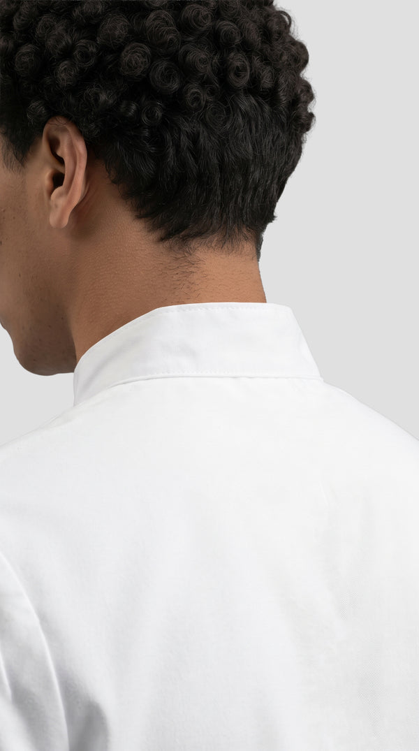 Camisa Chef Gabardina Manga 3/4 Blanca | Monochrom
