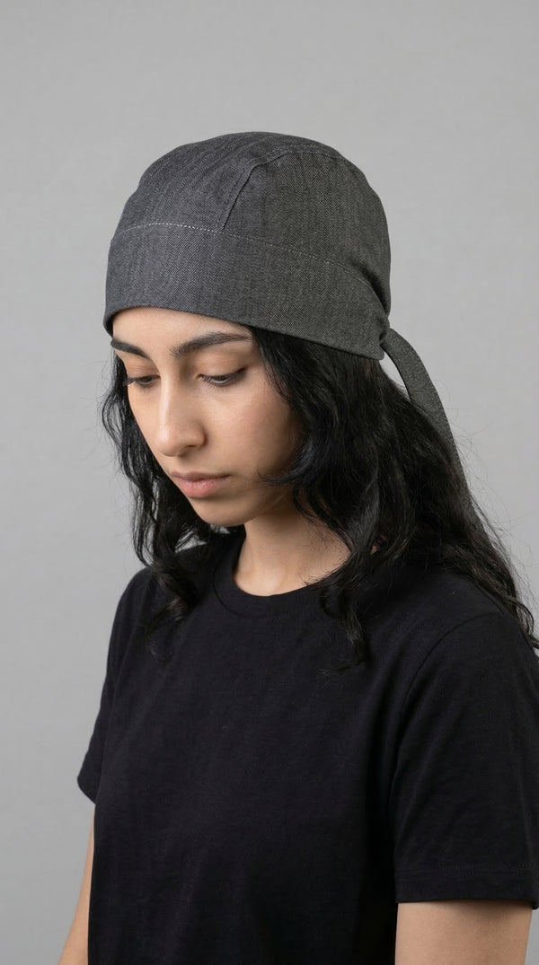 Cofia en Dril Jean/Gris Oscuro Unisex