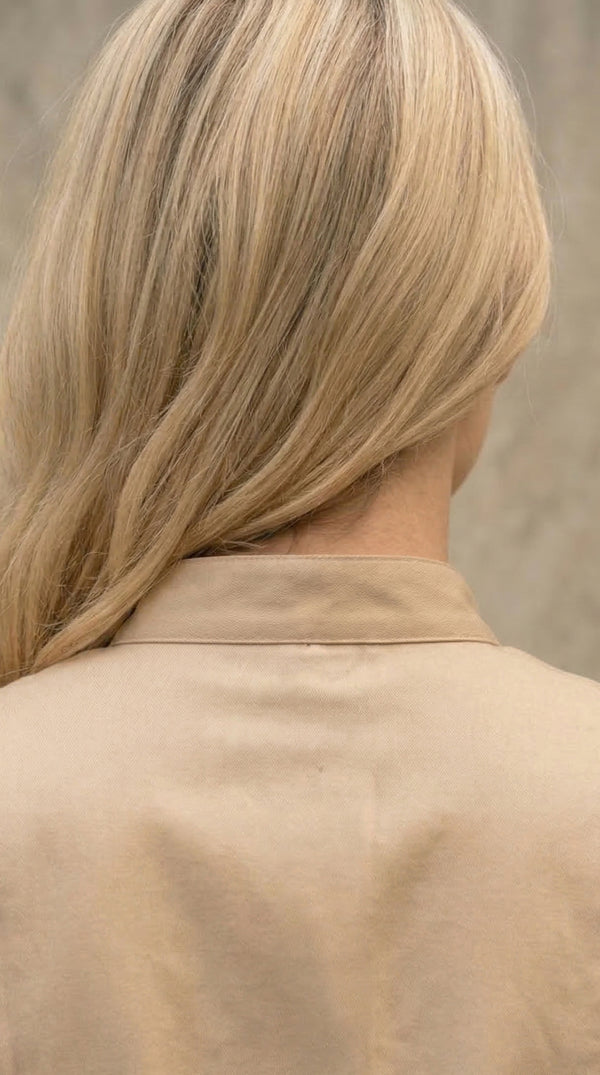 Camisa Chef Gabardina Manga Corta Beige | Jungle to Street