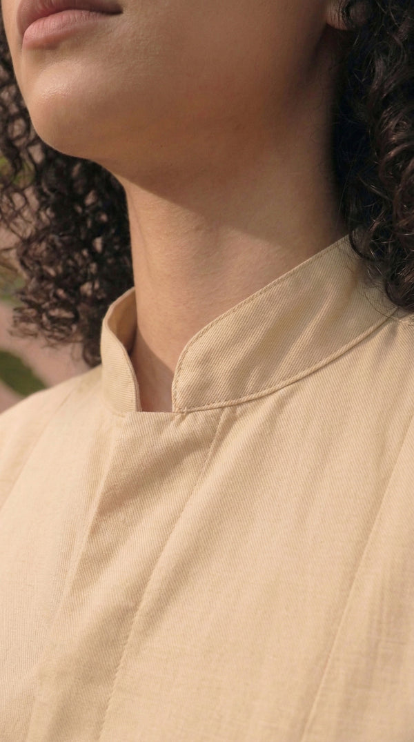 Camisa Chef Gabardina Manga 3/4 Beige | Jungle to Street