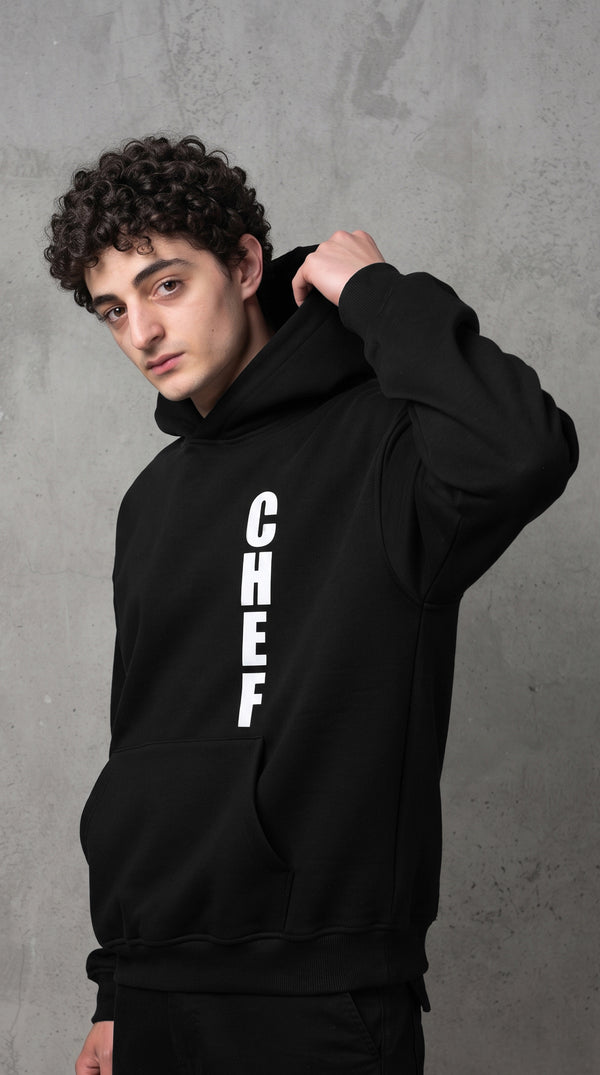 Hoodie Estampado Negro | Concrete Kitchen