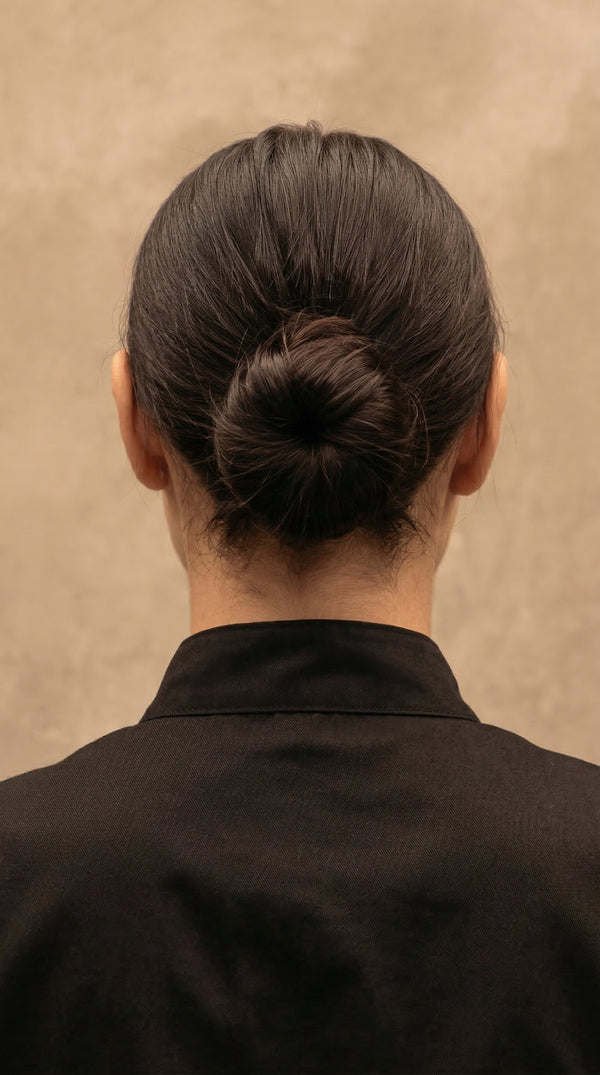 Camisa Chef Gabardina Manga Corta Negra