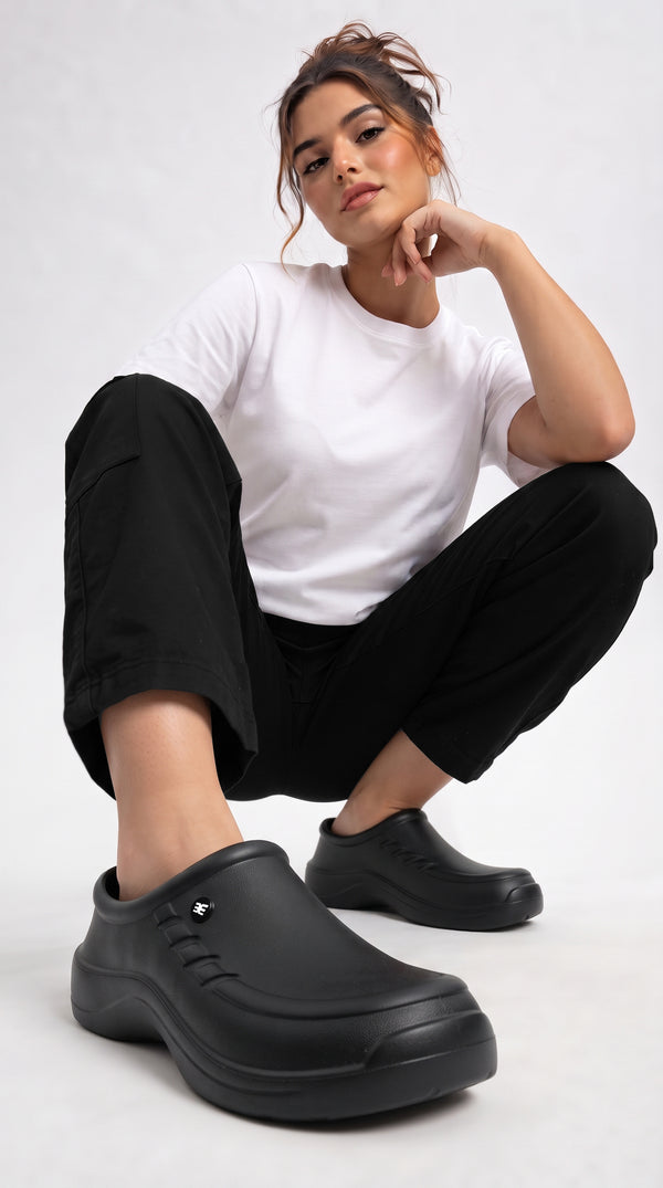 Pantalón Cargo Dril Bota Recta Unisex Negro | Monochrom