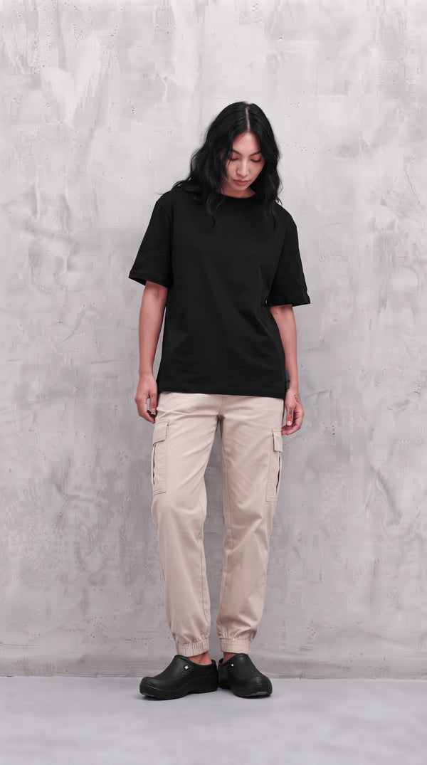 Pantalón Cargo Dril Jogger Unisex Beige | Concrete Kitchen