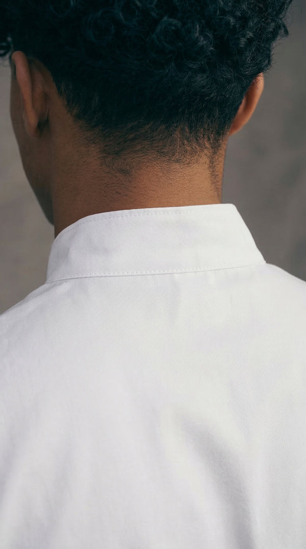 Camisa Chef Gabardina Manga Corta Blanca