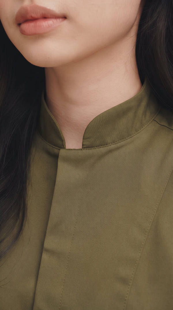 Camisa Chef Gabardina Manga Corta Verde Oliva | Jungle to Street (Copia)