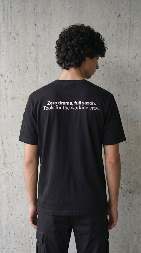 Camiseta T-Shirt Estampado Negra | Concrete Kitchen