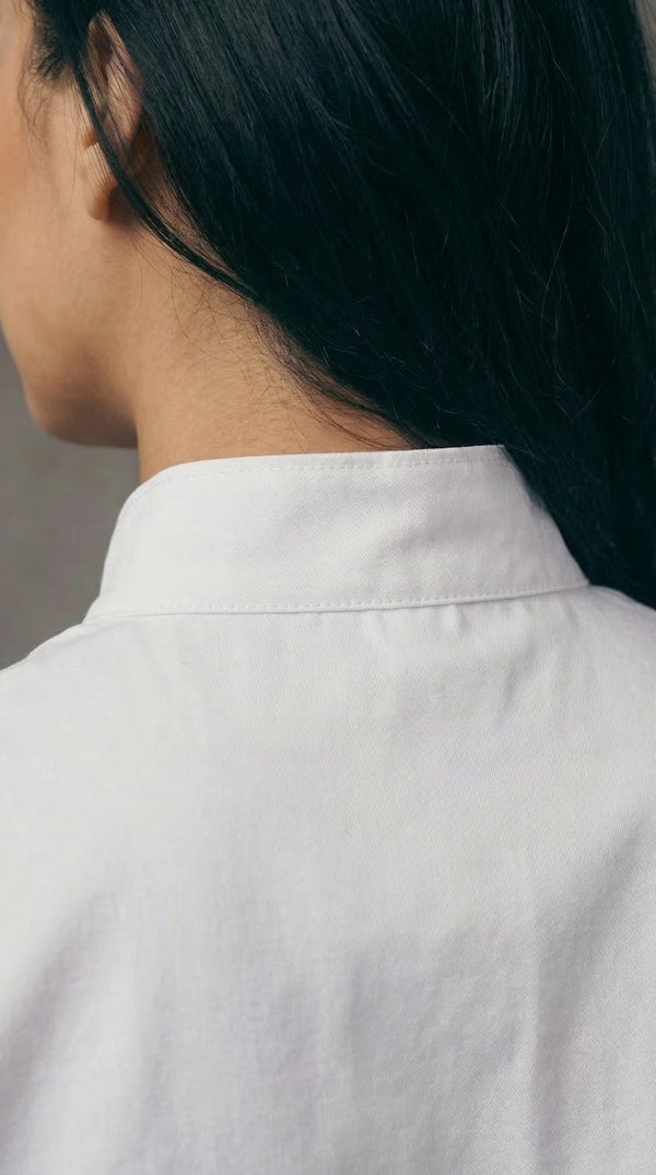 Camisa Chef Gabardina Manga Corta Blanca