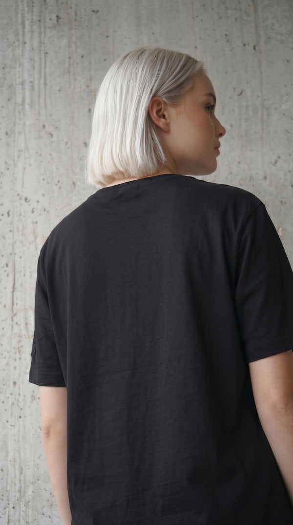 Camiseta T-Shirt Sin Estampado Negra | Concrete Kitchen