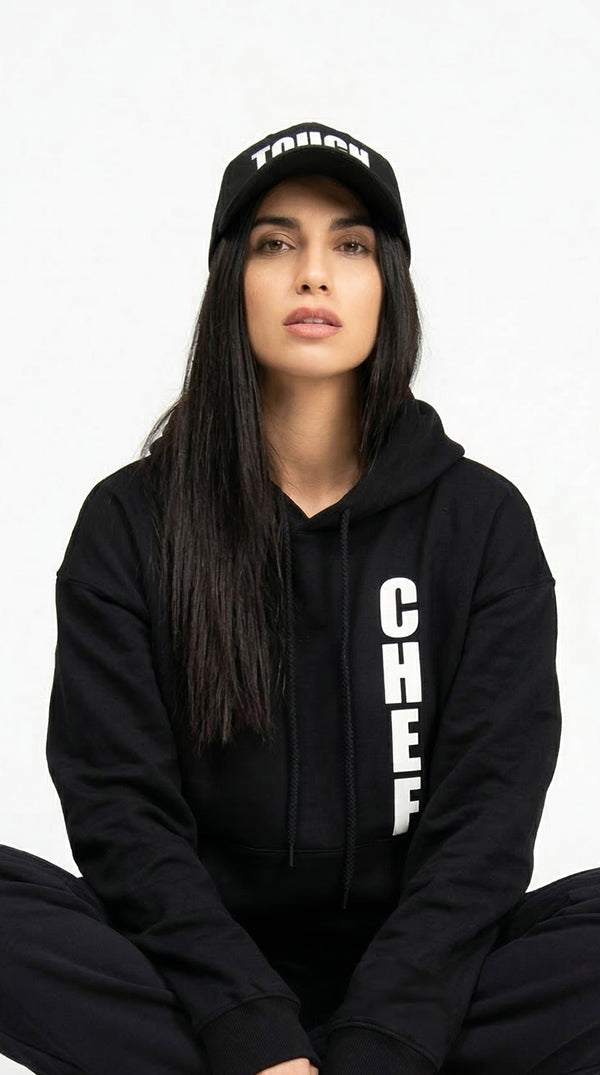 Hoodie Estampado Negro