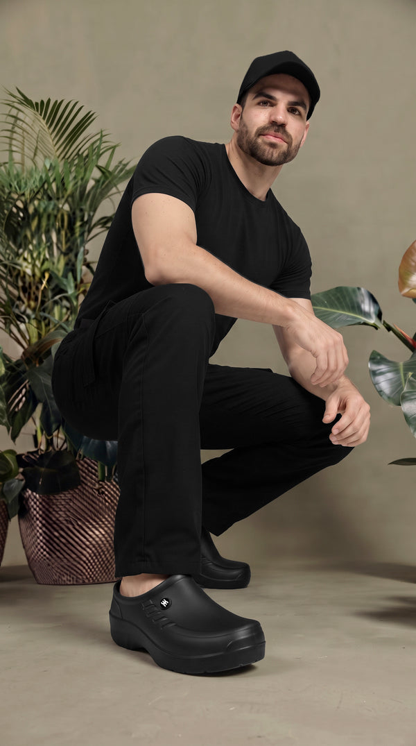 Pantalón Cargo Dril Bota Recta Unisex Negro | Jungle to Street