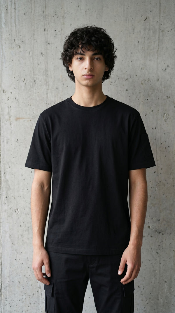 Camiseta T-Shirt Sin Estampado Negra | Concrete Kitchen