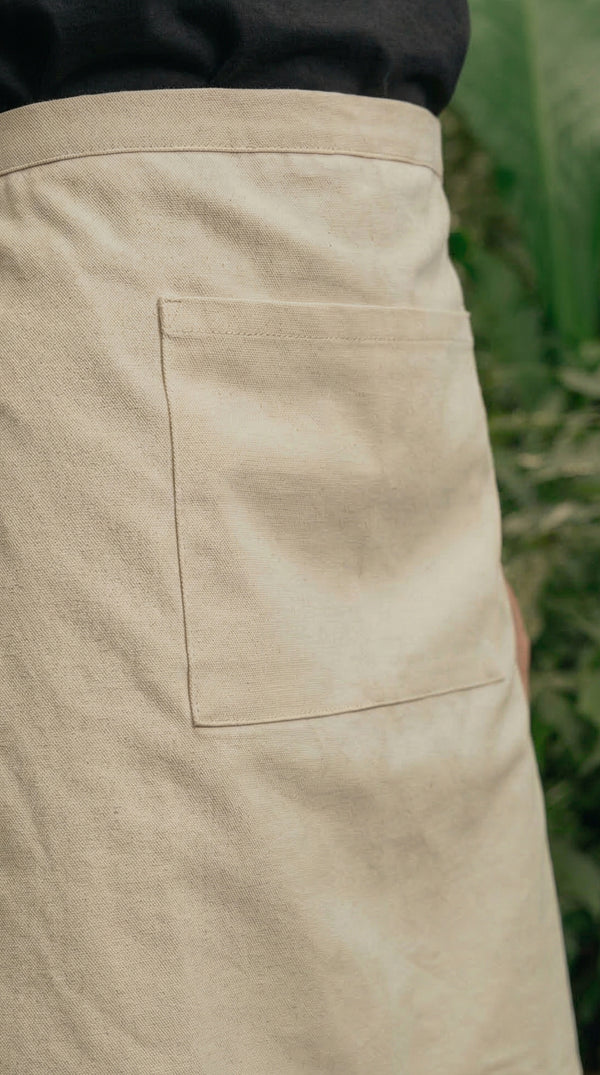 Delantal Media Cintura Dril Beige | Jungle to Street