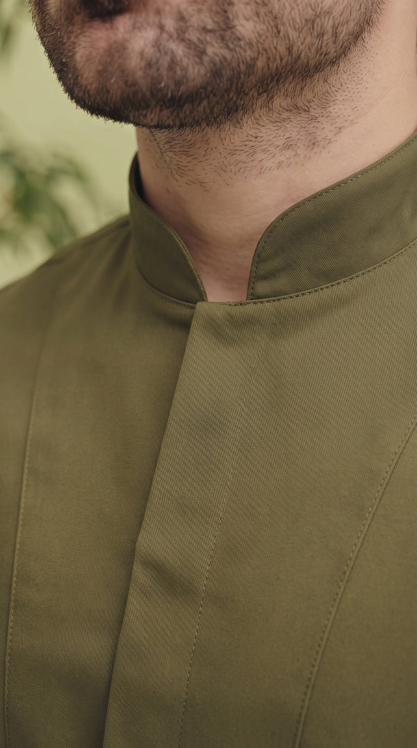 Camisa Chef Gabardina Manga Corta Verde Oliva | Jungle to Street (Copia)