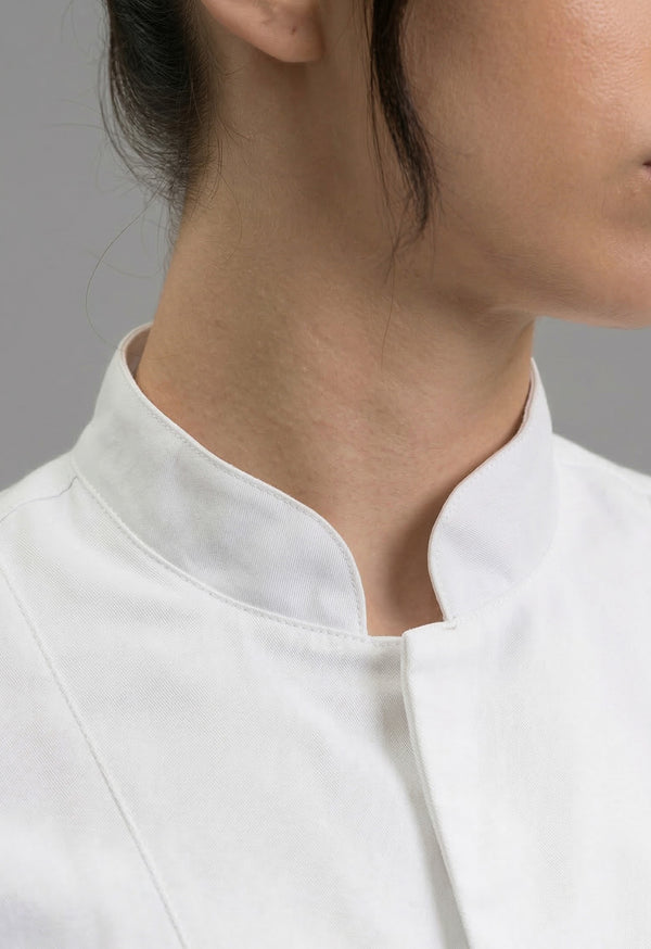 Camisa Chef Manga 3/4 en Gabardina Blanca - Unisex