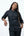 Camisa Chef Manga 3/4 en Gabardina Negra - Unisex