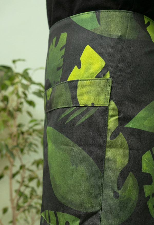 Delantal Media Cintura en Drill Estampado - Unisex