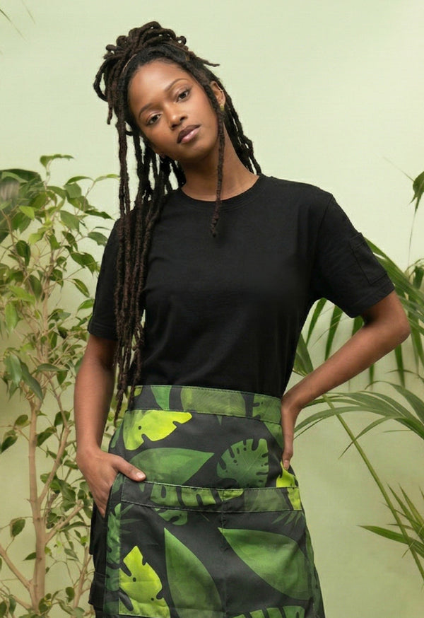 Delantal Media Cintura en Drill Estampado - Unisex