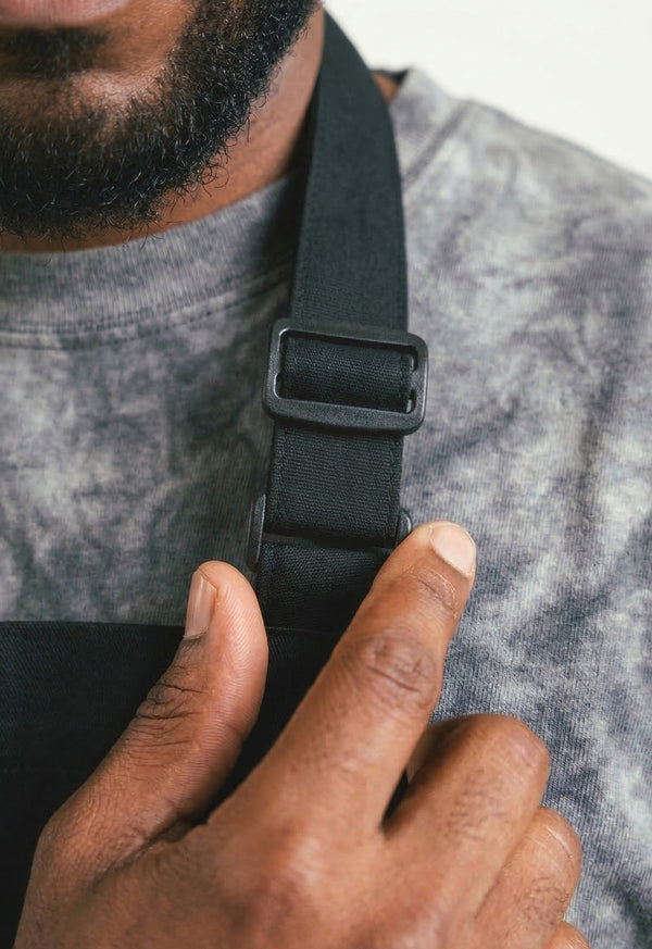 Delantal Peto en Dril Negro - Unisex