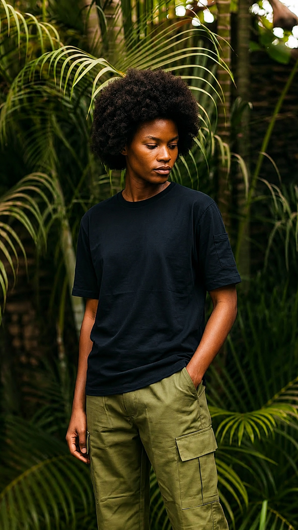Camiseta T-Shirt Sin Estampado Negra | Jungle to Street