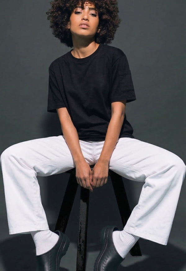 Pantalón Antifluido Bota Recta Blanco - Unisex 300