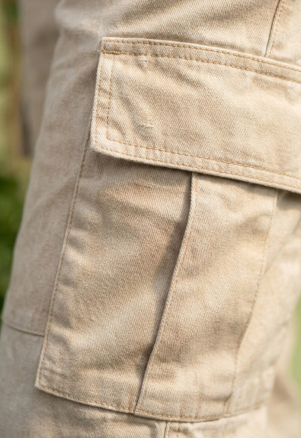 Pantalón Cargo en Drill Jogger Beige - Unisex