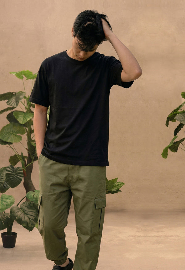 Pantalón Cargo en Dril Jogger Verde Oliva - Unisex