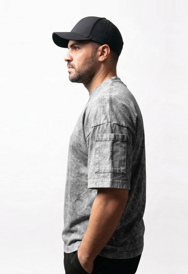 Camiseta T-Shirt Gris Jaspeado - Unisex