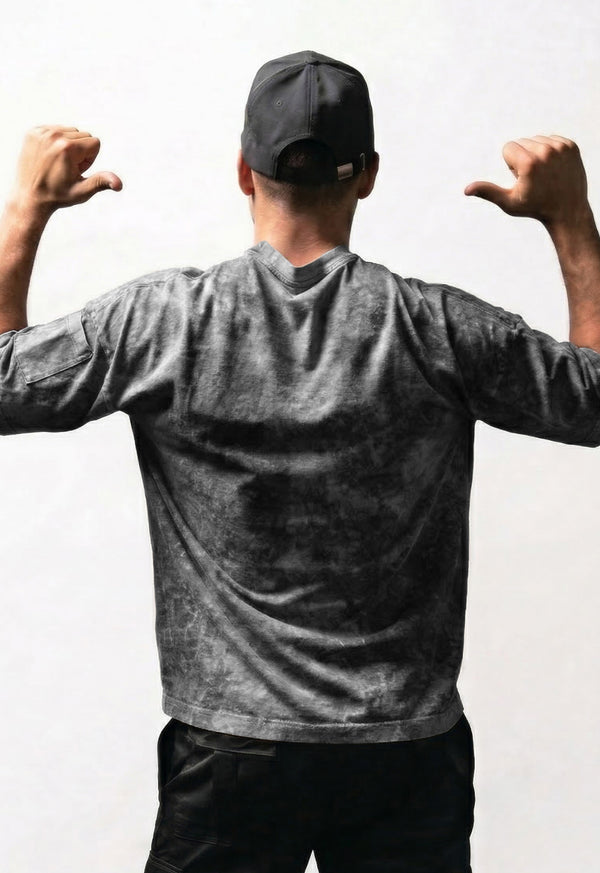 Camiseta T-Shirt Gris Jaspeado - Unisex